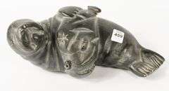 INUIT SOAPSTONE "SEAL" CARVING
