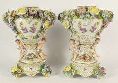 PAIR ANTIQUE URNS