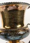 THREE SILVER PLATE TROPHIES & MEDAL