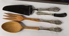 WALLACE "ROSE POINT" STERLING HANDLED SERVERS