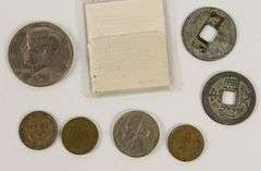 14 CANADIAN SILVER QUARTERS, ETC.