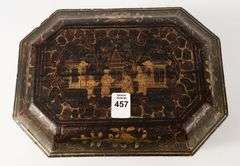 19TH CENTURY PAPIER MACHE SEWING CHEST