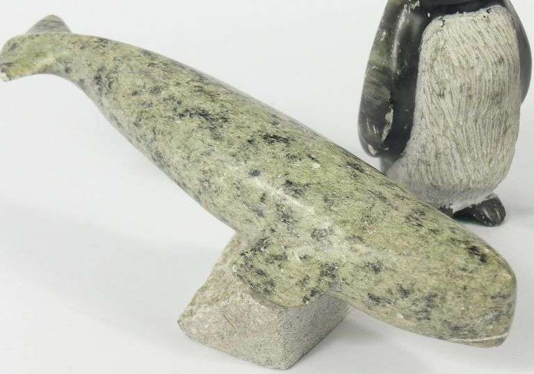 THREE INUIT STONE CARVINGS