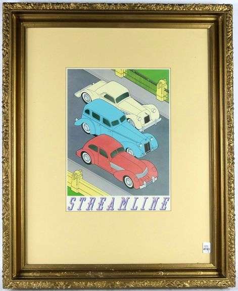 PAIR ART DECO STYLE PRINTS