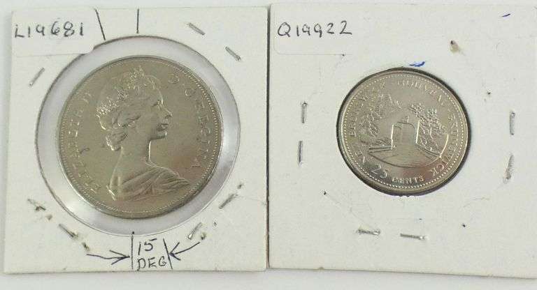 2 CANADIAN ERROR COINS