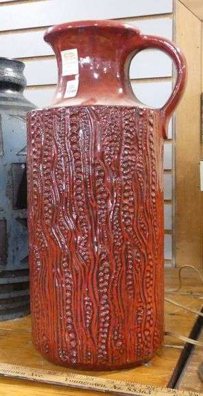 TWO MCM POTTERY EWERS