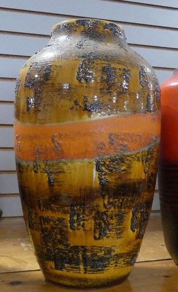 TWO LARGE ART POTTERY VASES