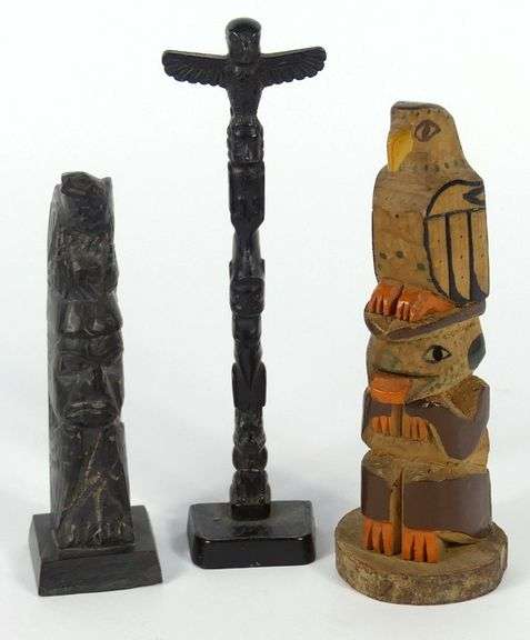 THREE TOTEM POLES