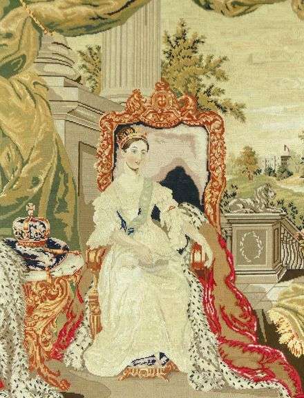 19TH CENTURY QUEEN VICTORIA TAPESTRY