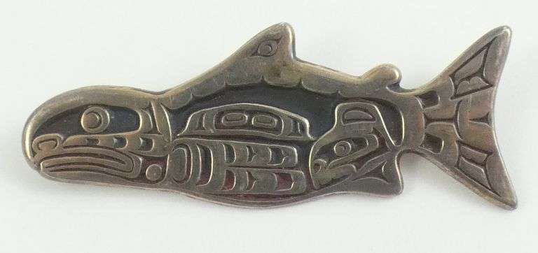 HAIDA SCHOOL SILVER BROOCH