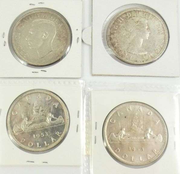 4 CANADIAN SILVER DOLLARS