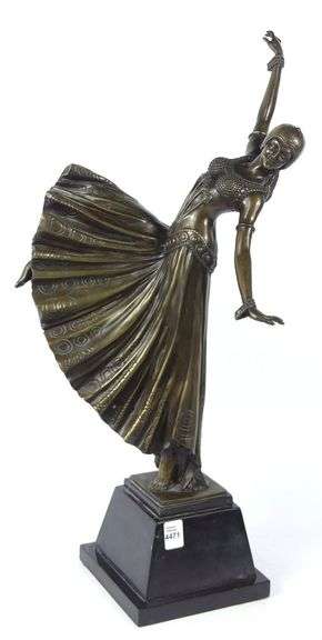 DEMETRE CHIPARUS STYLE BRONZE SCULPTURE