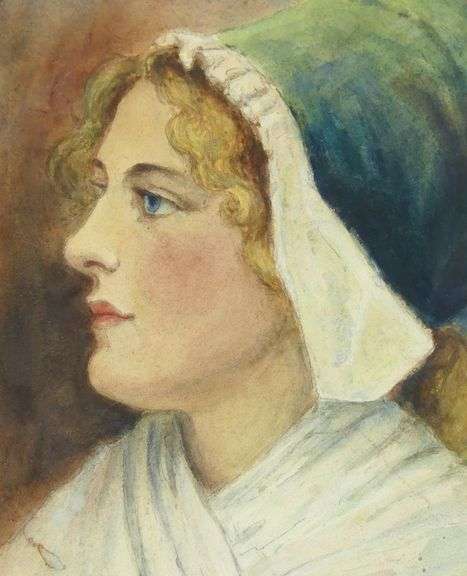 ANTIQUE PORTRAIT WATERCOLOUR