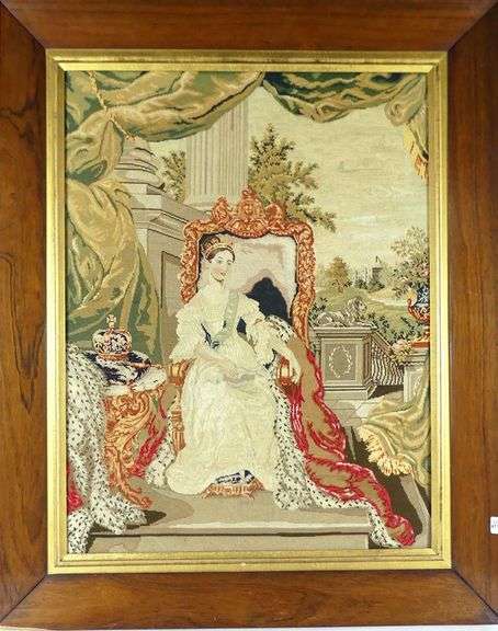 19TH CENTURY QUEEN VICTORIA TAPESTRY