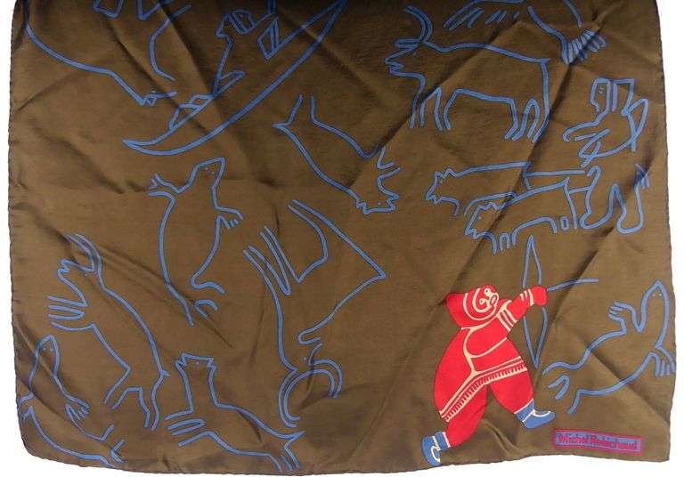 MICHEL ROBICHAUD SILK SCARF
