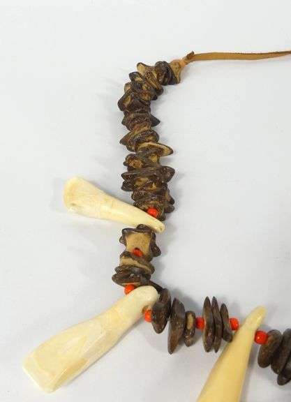 INDIGENOUS BONE & BEADED NECKLACE