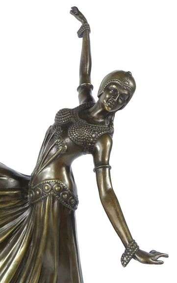 DEMETRE CHIPARUS STYLE BRONZE SCULPTURE