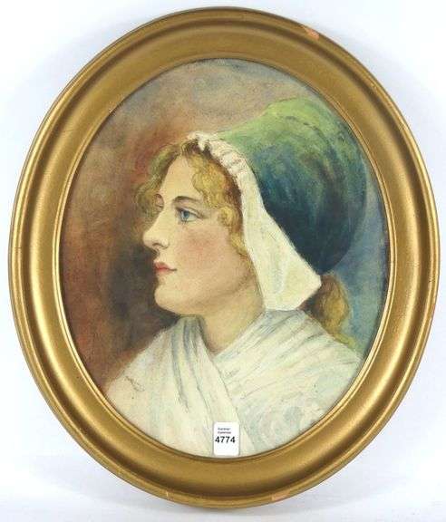 ANTIQUE PORTRAIT WATERCOLOUR