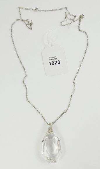 EDWARDIAN QUARTZ PENDANT NECKLACE