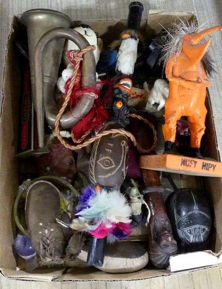 BOX OF CURIOS & ORNAMENTS