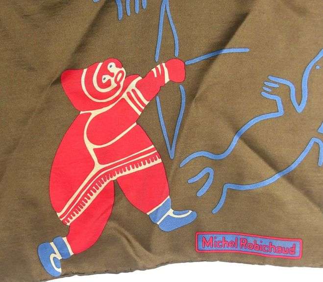 MICHEL ROBICHAUD SILK SCARF