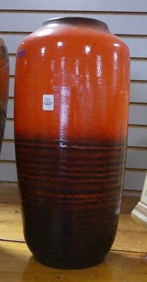 TWO LARGE ART POTTERY VASES
