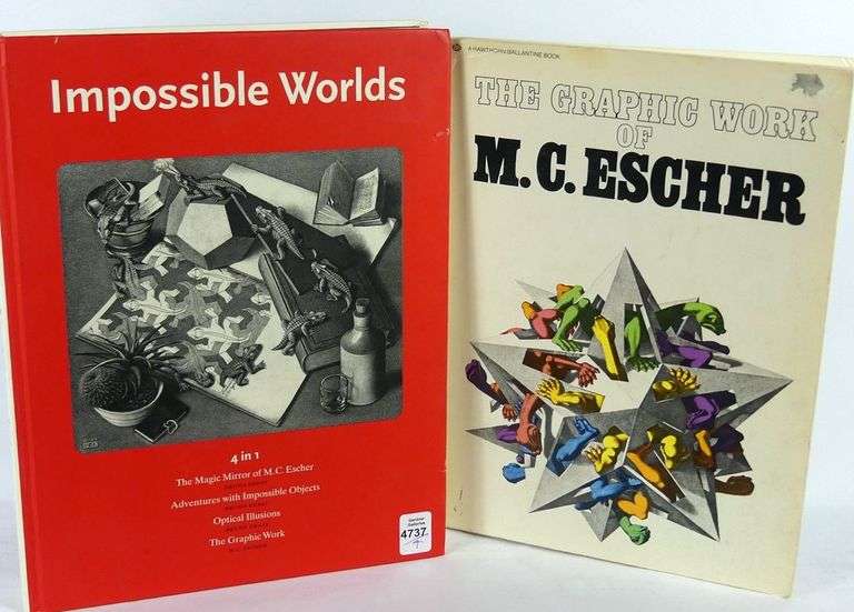 FOUR ART BOOKS ON M.C. ESCHER & BRUNO ERNST