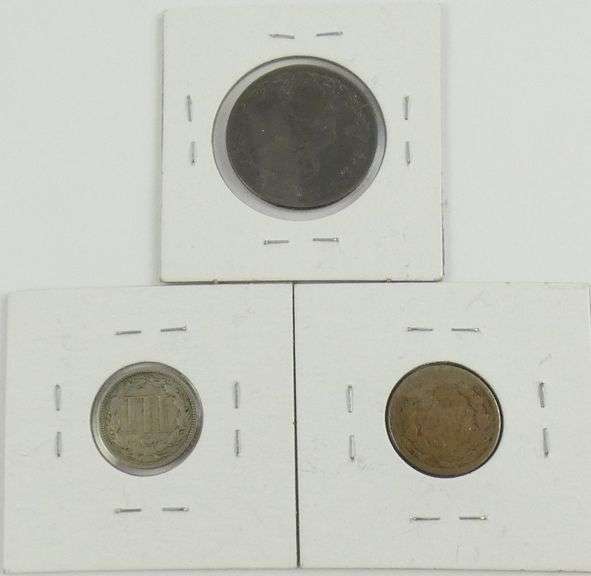 3 U.S. 19TH CENTURY COINS