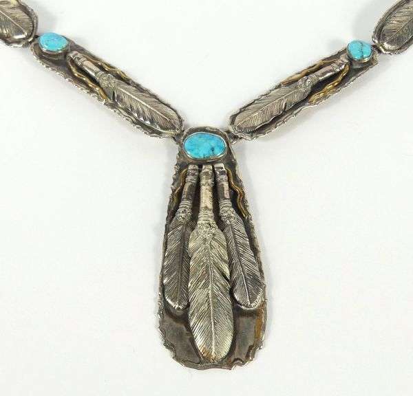 JAMI TWO FEATHERS NAVAJO NECKLACE