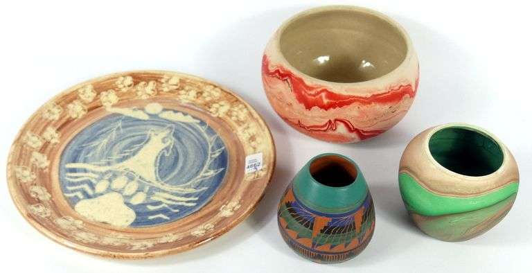 FOUR PIECES POTTERY