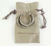 PAIR DAVID YURMAN DIAMOND EARRINGS