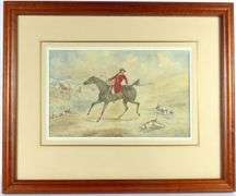 SET OF THREE ANTIQUE HUNTING WATERCOLOURS