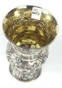 STERLING SILVER CUP WITH GILT INTERIOR