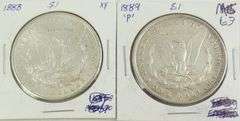 2 U.S. SILVER DOLLARS