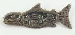 HAIDA SCHOOL SILVER BROOCH