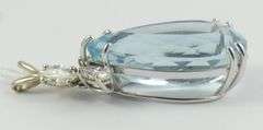 AQUAMARINE & DIAMOND PENDANT