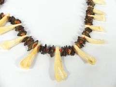 INDIGENOUS BONE & BEADED NECKLACE