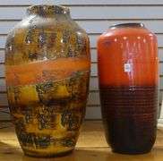 TWO LARGE ART POTTERY VASES