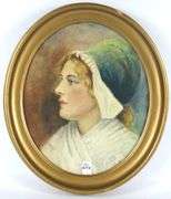 ANTIQUE PORTRAIT WATERCOLOUR