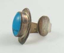 3 PIECES SILVER TURQUOISE JEWELLERY