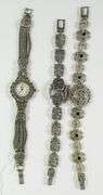 (3) LADIES' JEWELED QUARTZ WRISTWATCHES