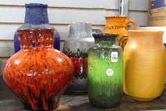 6 PIECES POTTERY