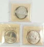 3 GRADED CANADIAN SILVER DOLLARS