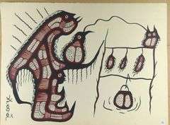 TWO ACRYLICS BY JOSHIM KAKEGAMIC