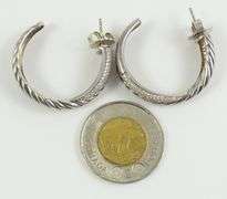 PAIR DAVID YURMAN DIAMOND EARRINGS