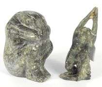 TWO INDIGENOUS STONE CARVINGS