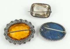 3 ANTIQUE/VINTAGE SILVER BROOCHES