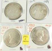 4 CANADIAN SILVER DOLLARS