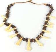 INDIGENOUS BONE & BEADED NECKLACE