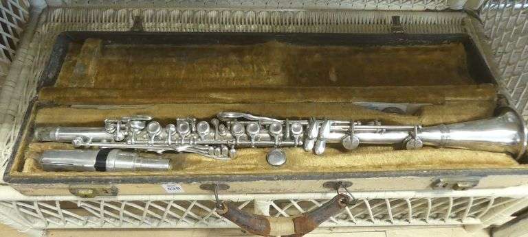 ANTIQUE SILVER PLATE FLUTE